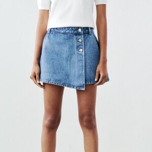 Zara wrap denim skort